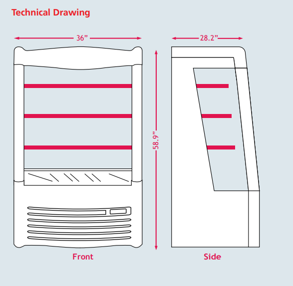 AHT AC-W - Air Curtain Merchandiser