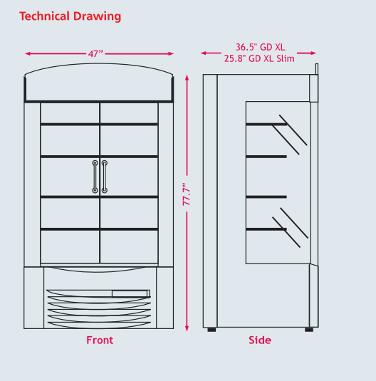 AHT GD-XL - Grab & Go Merchandiser